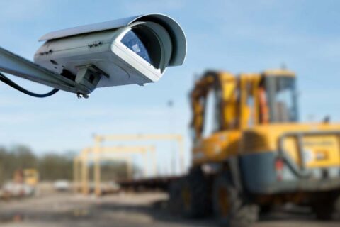 A Security Camera Installed in a Construction Site in San Jose, CA